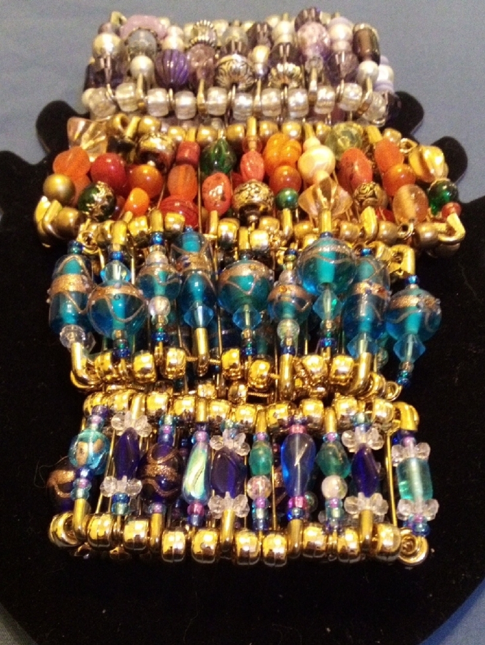 Handcrafted Multi-Color Beaded Stretch Bracelet Set